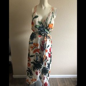 Alice + Olivia Susana Wrap Effect Floral Dress